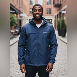 Columbia Men's Blue Raincoat
